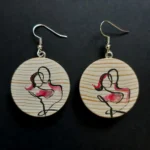 گوشواره چوبی نقش یار
