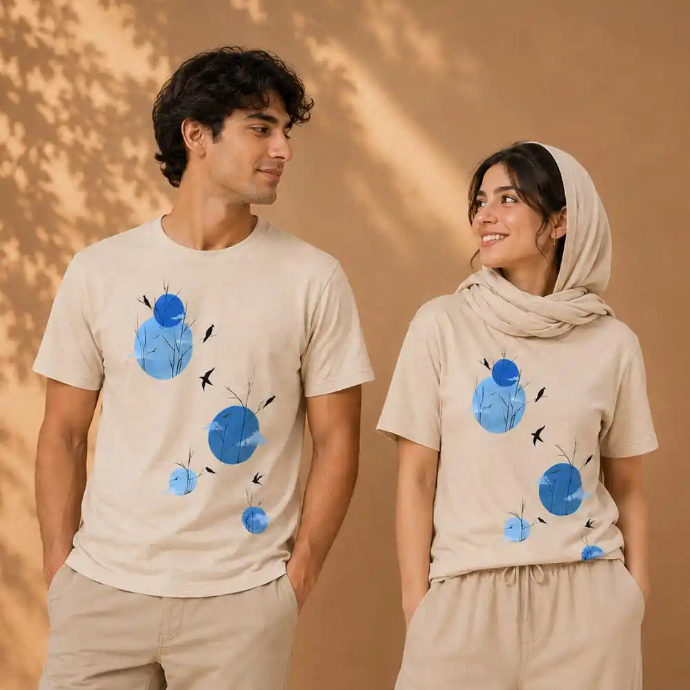 Hima-TS-1005-05 تیشرت نقاشی پرستوها